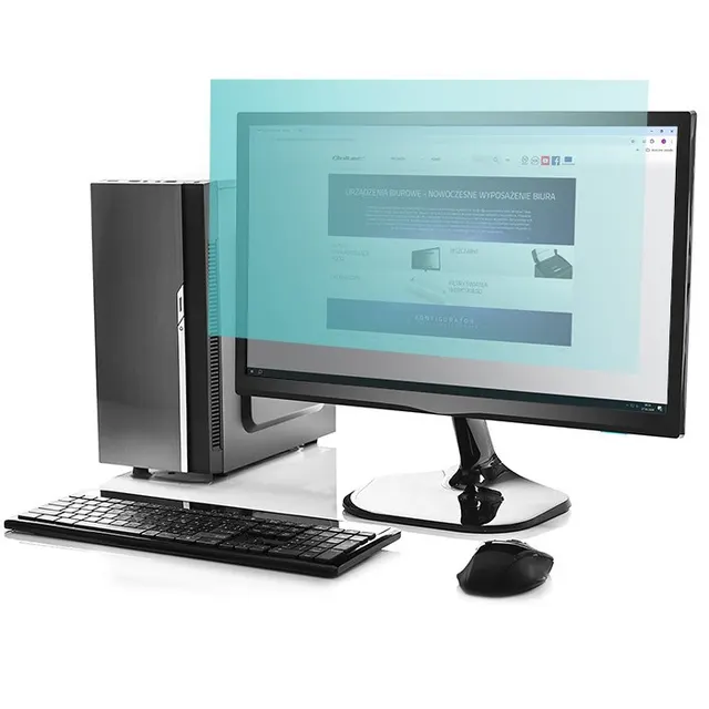 Qoltec 51049 Filtr światła niebieskiego 27, 16:9, Ochrona wzroku, Anti Glare