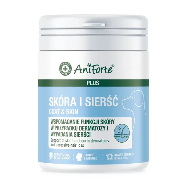 AniForte SKÓRA I SIERŚĆ - TABLETKI DLA PSA 90szt