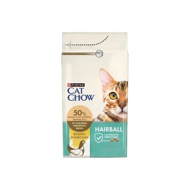 PURINA CAT CHOW Special Care Hairball Control - sucha karma dla kota - 1 5 kg
