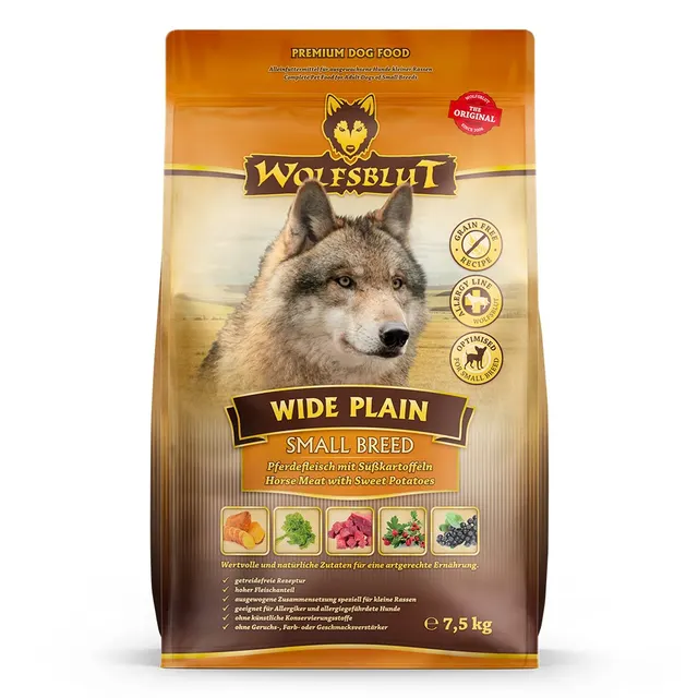 WOLFSBLUT Wide Plain Small horse/sweet potato 7 5kg