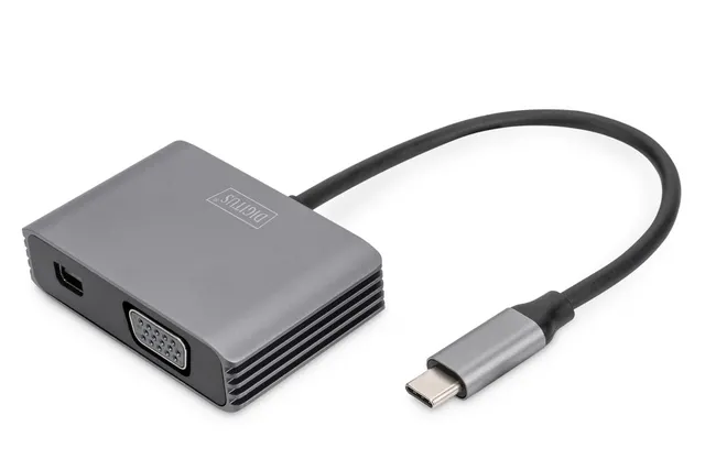 Digitus Adapter graficzny USB Type-C™ 4K 2in1 Mini DisplayPort + VGA
