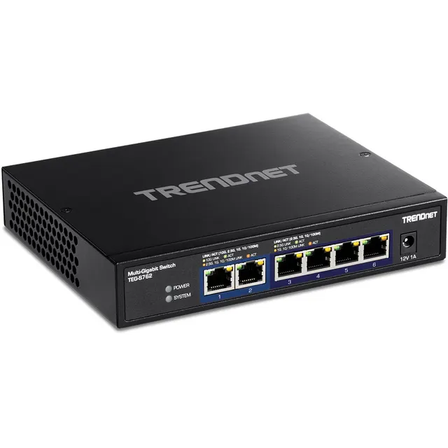 TRENDnet Switch 6-Port 2.5G Unmanaged 2x10G RJ45 WallMount