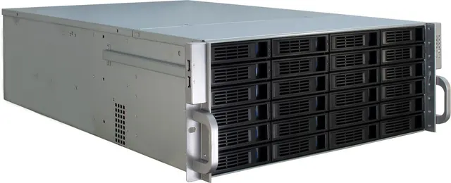 Inter-Tech 4U-4424 Rack Czarny Srebrny