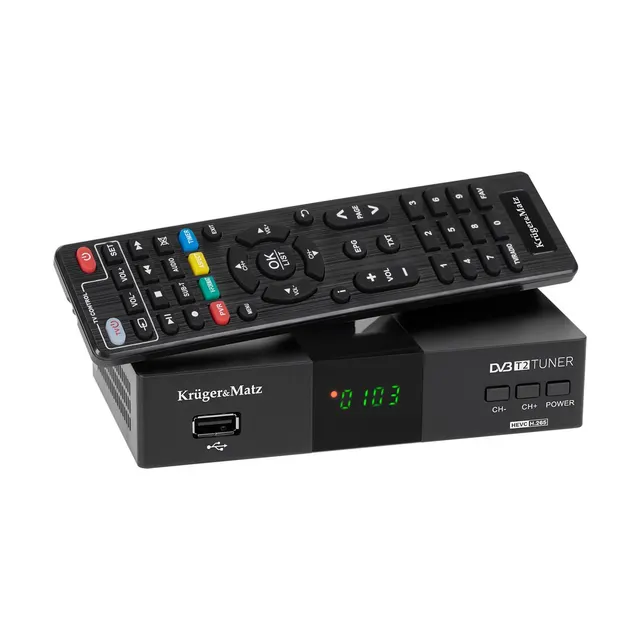 KRUGER & MATZ DEKODER DVB-T2 H.265 HEVC KM0550D