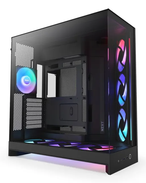 NZXT OBUDOWA H9 FLOW RGB+ MIDI TOWER Z OKNEM CZARNA