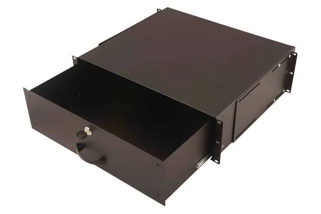 Szuflada zamykana NWSZ 19 3HE Digitus czarna RAL 9005