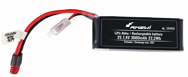 Akumulator Amewi LiPo 2S 7 4 V 3000 mAh 25C Wtyczka T