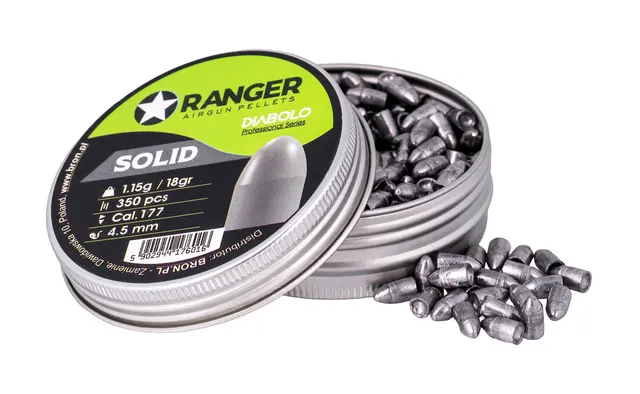 Śrut 4 5 mm RANGER Diabolo Professional Solid półokrągły 350 szt. 1 15 g