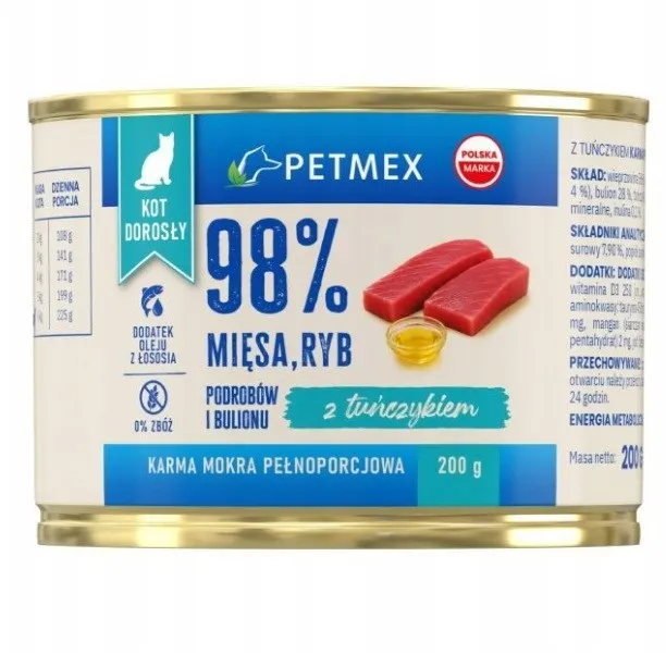Petmex z tuńczykiem dla kotów dorosłych 200g