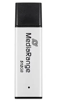 MediaRange MR1904 pamięć USB 512 GB USB Typu-A 3.2 Gen 1 (3.1 Gen 1) Czarny Srebrny