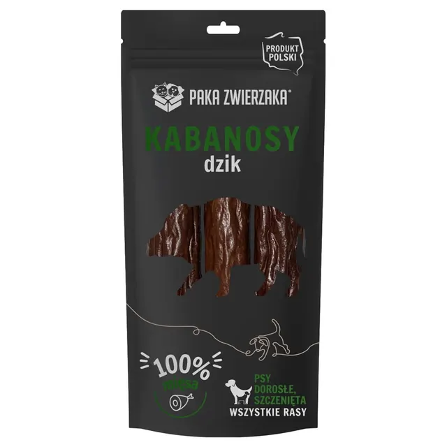 Paka Zwierzaka kabanosy dzik 3szt (80g)
