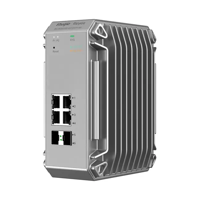 Ruijie Networks RG-NIS3100-4GT2SFP-HP przełącznik sieciowy Zarządzany L2 Gigabit Ethernet (10/100/1000) Obsługa PoE Szary