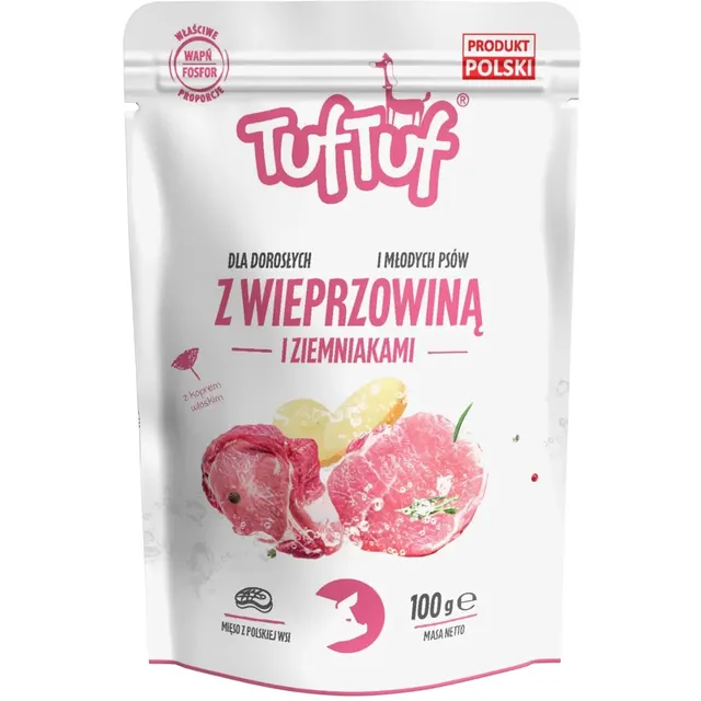 Tuf Tuf Saszetka mielonka z wieprzowiną dla psa 500g
