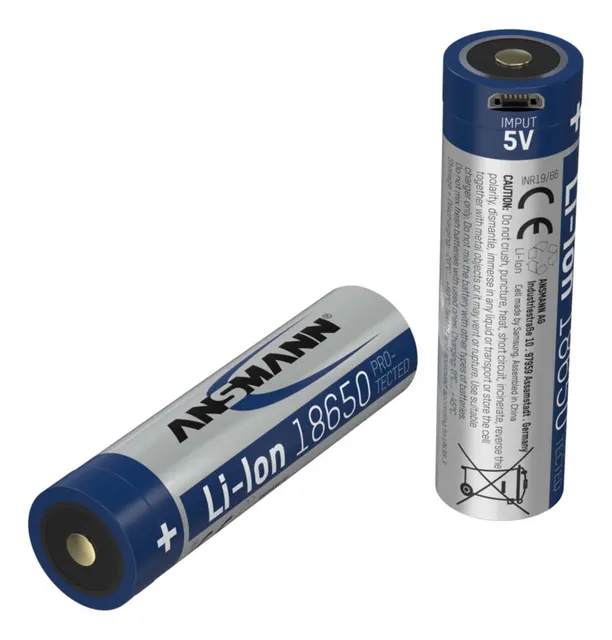 Ansmann 1307-0003 bateria do użytku domowego Bateria do ponownego naładowania 18650 Litowo-jonowa (Li-Ion)