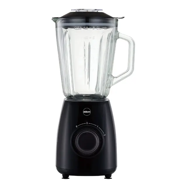 ELDOM BLENDER KIELICHOWY BK6 NOXAR 100W CZARNY 22000 OBR/NIN KIELICH 1 8 L ZE SZKŁA HARTOWANEGO DWA POZIOMY RĘDKOŚCI + PULSE