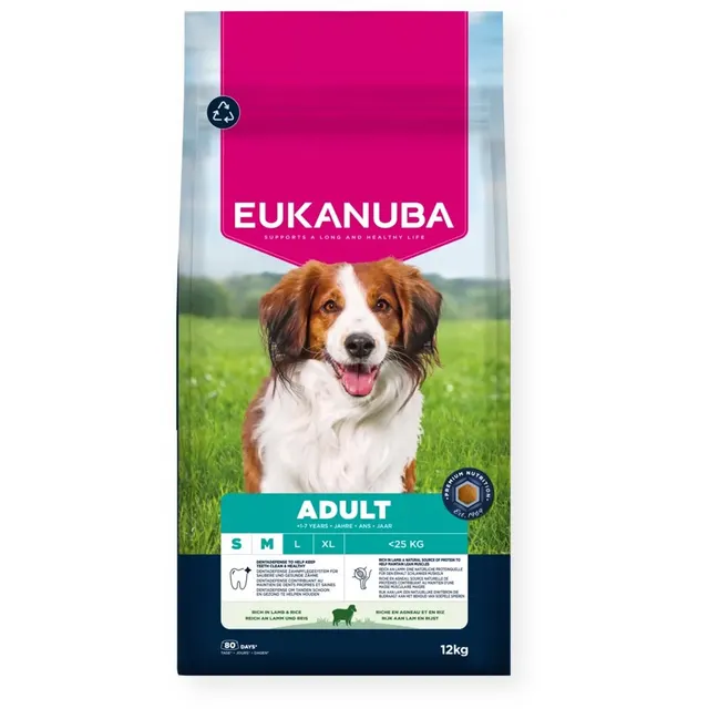 EUKANUBA Small/Medium Breed Adult Lamb & Rice 12kg