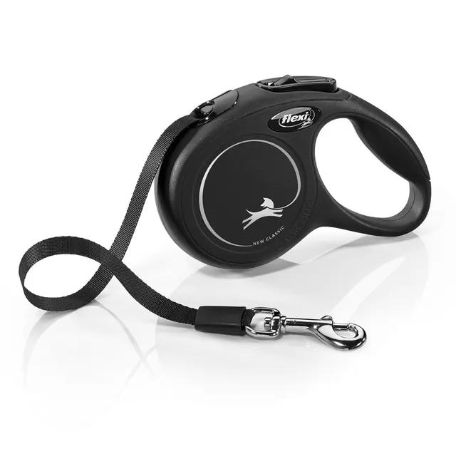 Smycz flexi automatyczna New Classic Cat XS linka 3 m - smycz dla kota kolor czarny