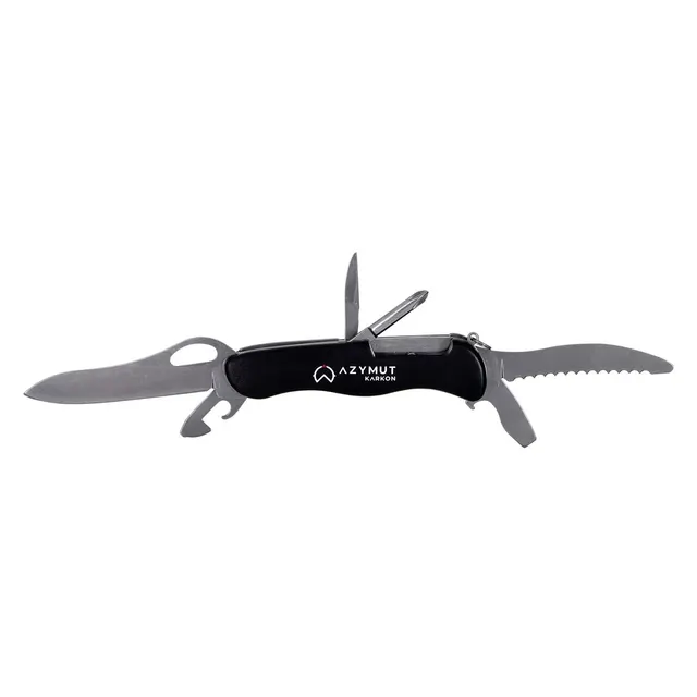 Scyzoryk AZYMUT Karkon - 9 narzędzi + kabura 113 mm czarny (HK20018)