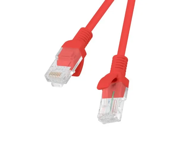 Kabel UTP Lanberg PCU5-10CC-0025-R (RJ45 - RJ45 ; 0 25m; UTP; kat. 5e; kolor czerwony)