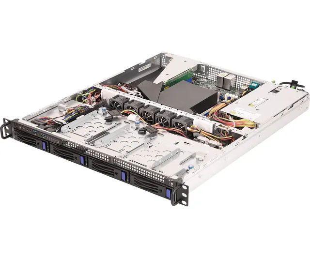 Platforma ASRock Rack (1U) AMD Ryzen (4xLFF 2xGbE Fixed PSU IPMI), zasilacz stały
