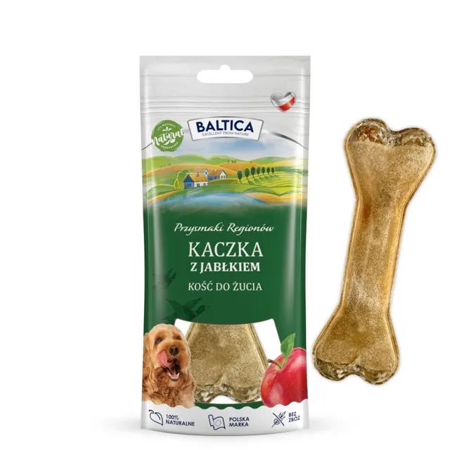 BALTICA PRZYSMAKI REGIONÓW Kość do żucia kaczka z jabłkiem 1szt