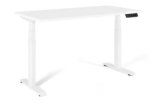 Biurko/Stolik z regulowaną wysokością UNIQUE ACTIVE I 14-C103W-W-160-YZ-02 biały stelaż i blat 160X70 cm