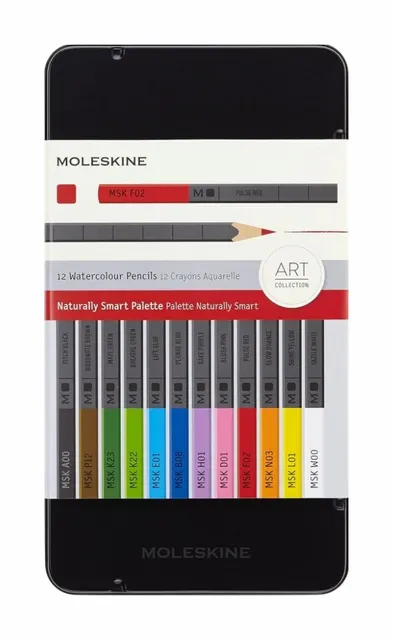 MOLESKINE Zestaw kredek 12 kolorów w metalowym pudełku