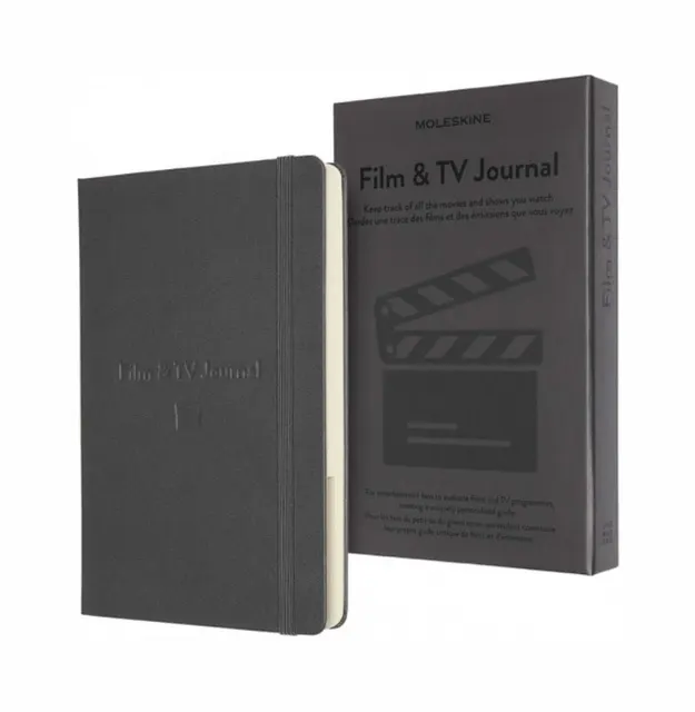 Moleskine Dziennik Passion Movies & TV przewodnik w twardej oprawie i pudełku dedykowane sekcje na recenzje rankingi i szczegóły seansów pozwala na dokumentowanie obejrzanych produkcji 400 stron Szary.