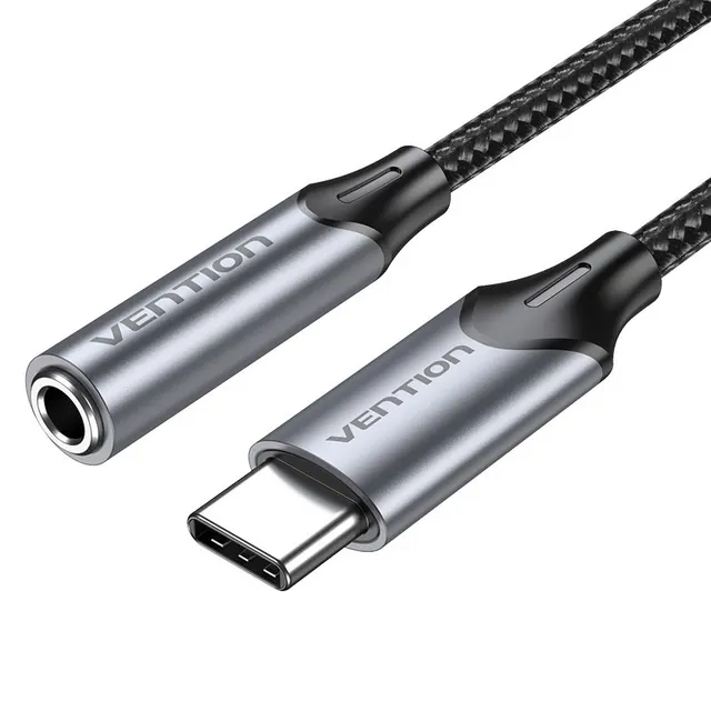 Przejściówka audio Vention USB-C do gniazda słuchawkowego 3 5 mm z adapterem DAC ze stopu aluminium 0 1m