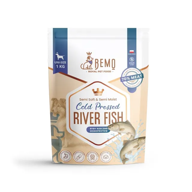 Bemo Cold Pressed River Fish - karma tłoczona na zimno dla psów z rybami rzecznymi 1kg