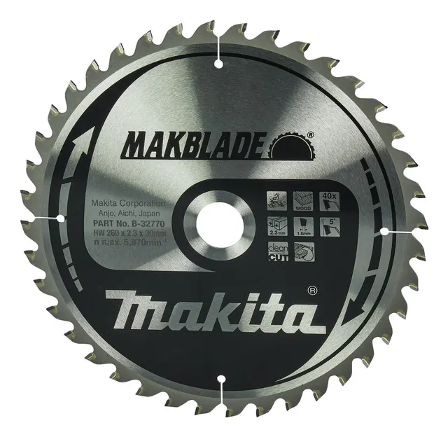 MAKITA PIŁA TARCZOWA 260x30x40z MAKBLADE DREWNO