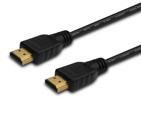 SAVIO KABEL HDMI 3M V2.0 HIGH SPEED ETHERNET/3D CZARNY ZŁOTE KOŃCÓWKI CL-196
