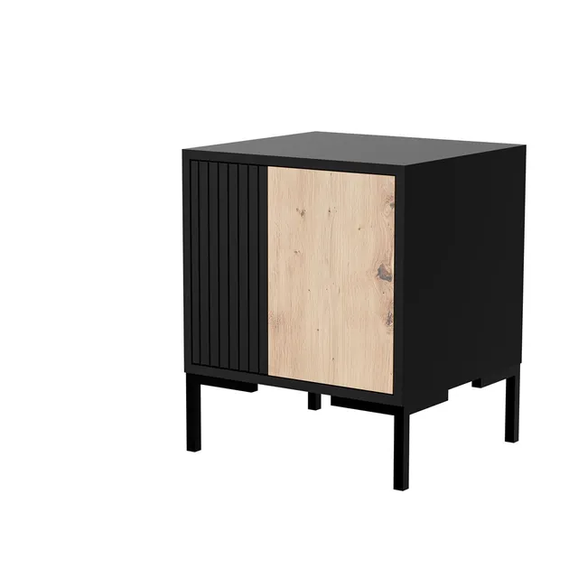Szafka nocna 2szt MERCI 44x40x52 5 czarny/dąb artisan