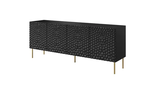 Komoda HOLE 190x40 5xH74 5 czarny mat