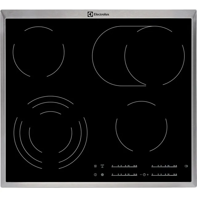 Płyta ceramiczna ELECTROLUX EHF46547XK 45 cm, 3 pola, wskaźnik ciepła resztkowego, timer, czarny