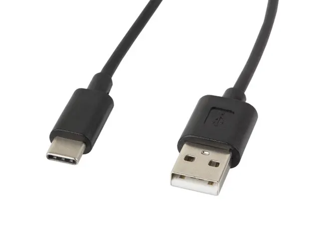 Kabel Lanberg CA-USBO-10CC-0018-BK (USB 2.0 typu A M - USB typu C M; 1 8m; kolor czarny)