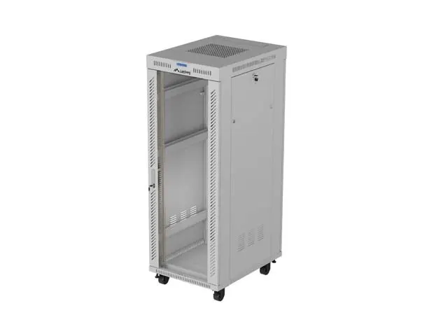 SZAFA INSTALACYJNA RACK STOJĄCA 19 32U 600X800 SZARA DRZWI PRZESZKLONE LCD LANBERG (FLAT PACK) V2