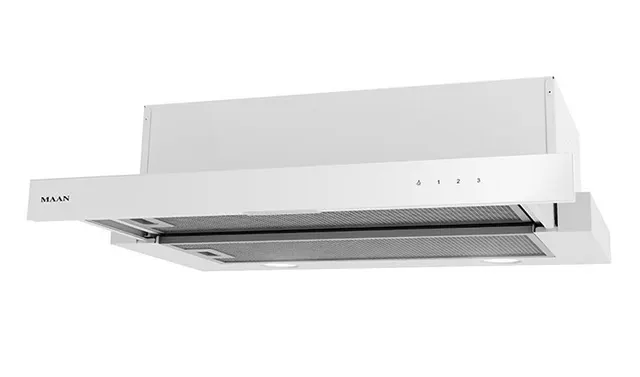 Okap teleskopowy MAAN Corona Touch 60 cm, sterowanie dotykowe, LED, biały