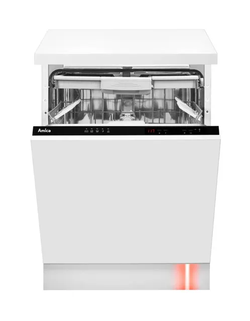Zmywarka do zabudowy 60 cm AMICA DIV635ABZO STUDIO, klasa E, 14 kpl, AquaStop, TimeLight, szuflada na sztućce