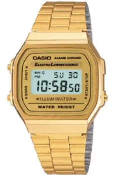 Casio A168WG-9WDF zegarek Zegarek z bransoletką Elektroniczny Złoto