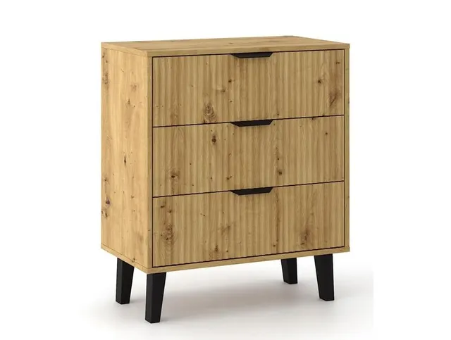 KOMODA SCANDI 3S SLIM DĄB ARTISAN