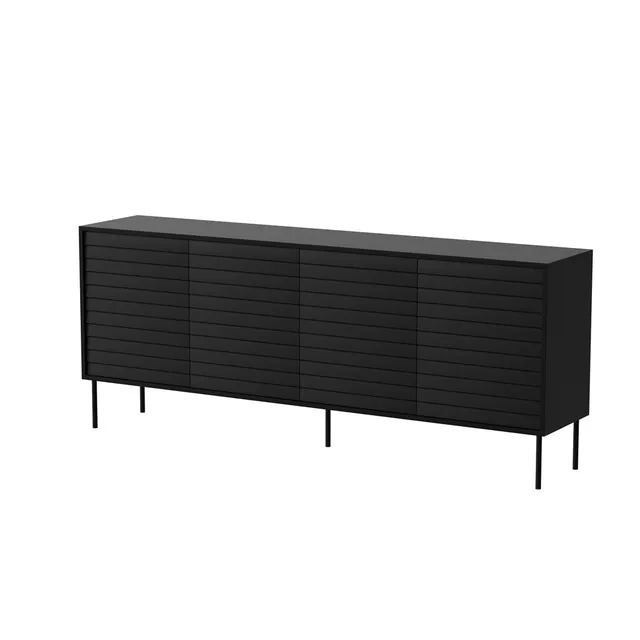 Komoda 4D CORTINA 200x40x81 czarny