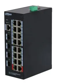Dahua Technology HS4420-16GT-190 przełącznik sieciowy Zarządzany L2 Gigabit Ethernet (10/100/1000) Obsługa PoE Desktop Czarny