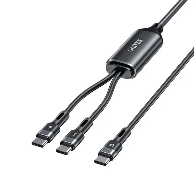 UNITEK KABEL USB-C 2W1 PD 100W SILIKON 1 8M