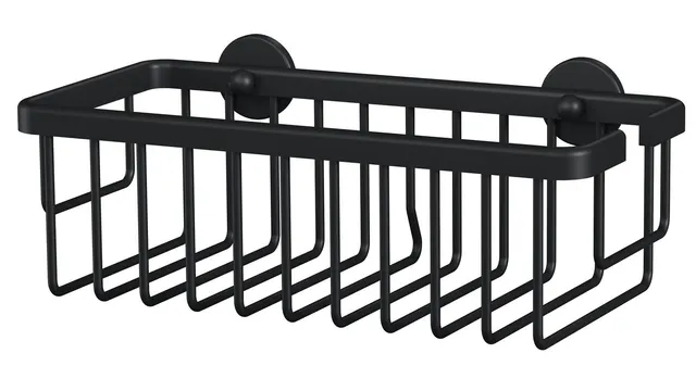 TESA MOON BLACK Aluminium Do zawieszenia na ścianę Koszyk prysznicowy