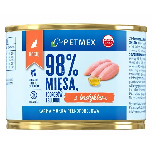 Petmex z indykiem dla kociąt 200g