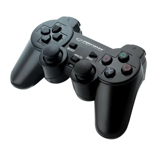 Gamepad Esperanza EG106 (PC PS2 PS3; kolor czarny)