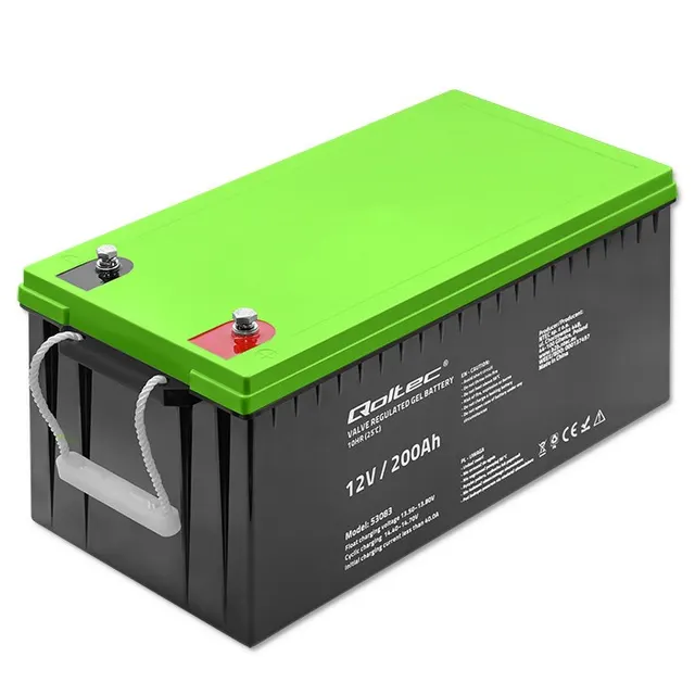 Qoltec Akumulator żelowy, 12V, 200Ah, GEL, 59.5kg