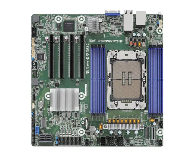 Płyta główna ASRock SPC741D8UD-2T/X550 1x LGA4677 Intel Xeon Scalable 3gen C741 (8xDIMM SATA 1xM.2 2x10GbE IPMI)