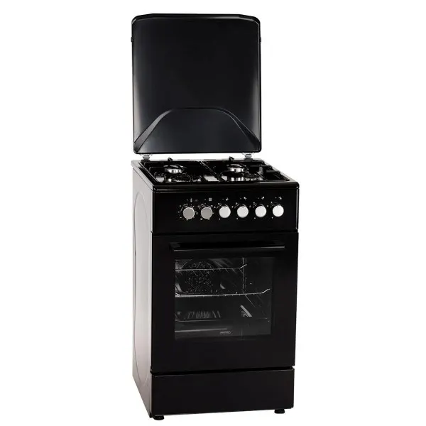 Kuchnia gazowo-elektryczna MPM MPM-56-KGM-12B, termoobieg, grill, czarny